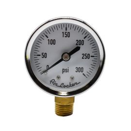 Interstate Pneumatics G2012-300C Chrome Pressure Gauge 300 PSI 2 Inch Diameter 1/4 Inch NPT Bottom Mount