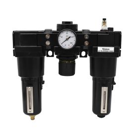 Interstate Pneumatics WC1086AG Heavy-Duty Filter/Regulator/Lubricator Combo – 3/4" NPT, Metal Body, 0 – 125 PSI