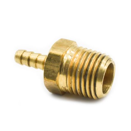Interstate Pneumatics FM42 Brass Hose Barb Fitting, Connector, 1/8 Inch Barb X 1/4 Inch NPT Male End