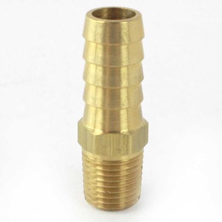 Interstate Pneumatics FM48 Brass Hose Barb Fitting, Connector, 1/2 Inch Barb X 1/4 Inch NPT Male End