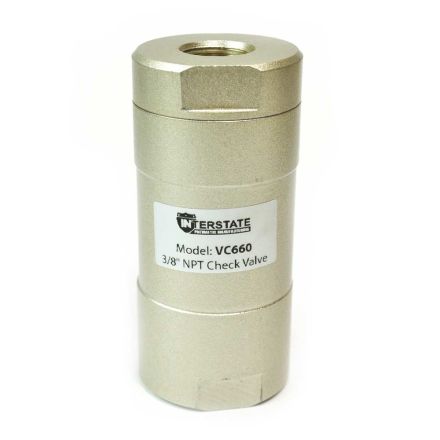 Interstate Pneumatics VC660 In-Line Check Valve 3/8 Inch FPT x 3/8 Inch FPT