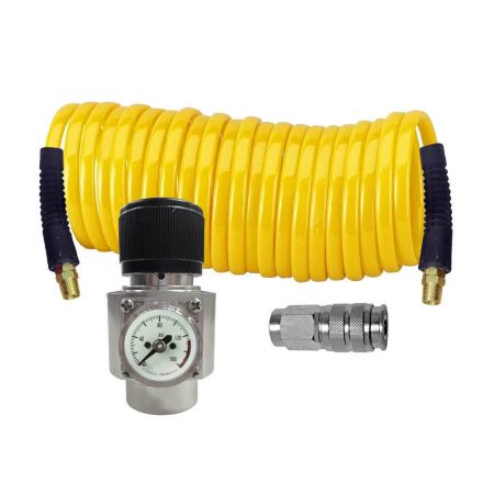 Interstate Pneumatics WRCO2-K1 CO2 Regulator, Recoil hose and Coupler Kit 