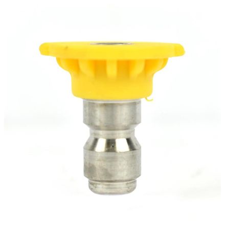 Interstate Pneumatics PW7104-DY Pressure Washer 1/4 Inch Quick Connect High Pressure Spray Nozzle Tip - Yellow