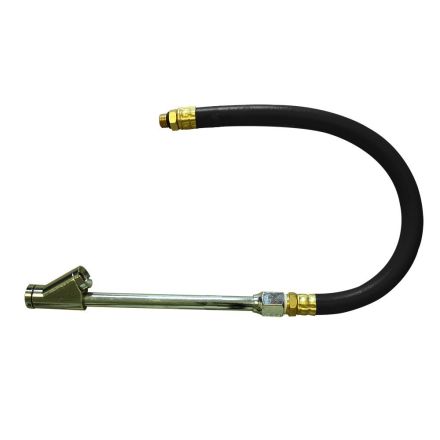 Interstate Pneumatics TW108LW 12 Inch Whipend with 11 Inch Long Straight-In Dual Foot Chuck & Steel Braided Hose